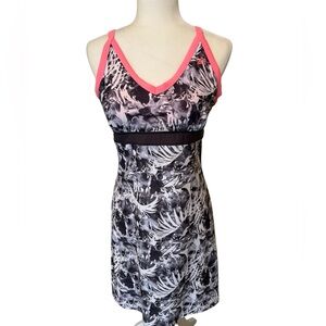 ZEROXPOSURE Swim Dress in Gray and Coral Size Large